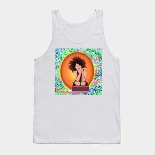 Curly hair vector illustration Tank Top